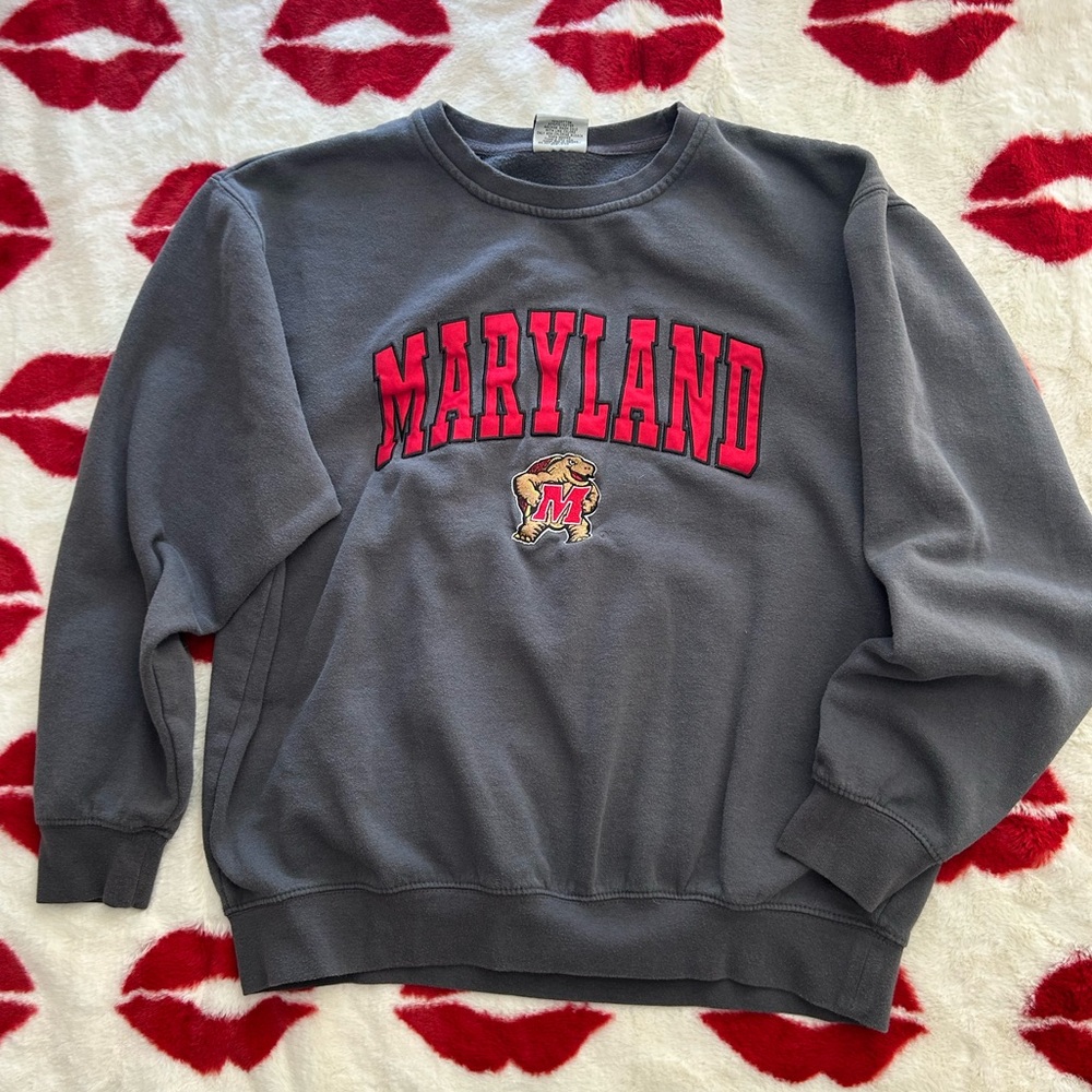 University of Maryland gray sweatshirt